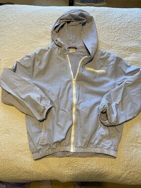 John Galt Light Blue/Lavender Hooded Zip Jacket Size OS